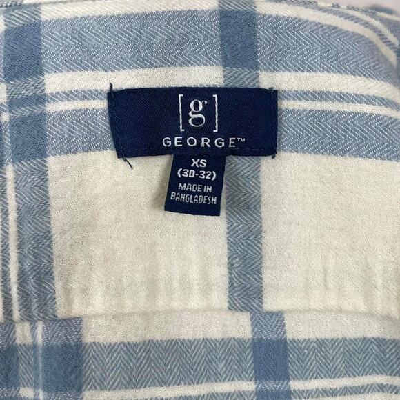 Vintage 90s Blue Plaid Flannel Shirt Men XS 30-32 Grunge Punk - Picture 4 of 7